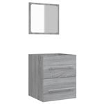 Armario de baño con espejo vidaXL gris sonoma 41x38,5x48cm 12,6Kg