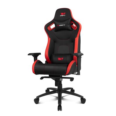 Silla Gaming Drift Gaming Dr600 - Polipiel, Reposabrazos 4d, Pistón Clase 4, Mecanismo Frog, Inclinación, Giro, Bloqueo, Cojín Lumbar/cervical, Color Negro/rojo