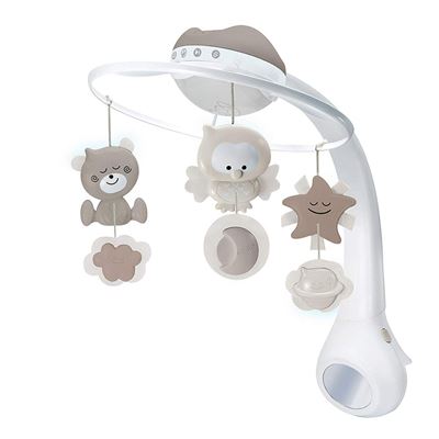 Carrusel Y Proyector Musical 3 En 1 Infantino Gris Pardo