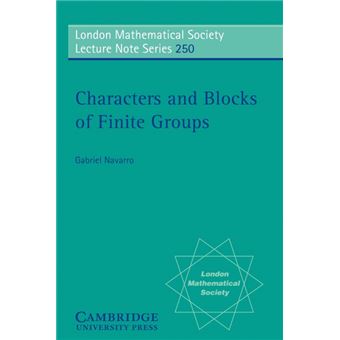 Serie Única - Characters and Blocks of Finite Groups - 1