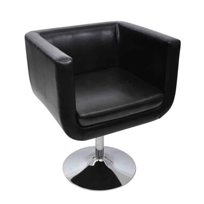 Vidaxl Negro Taburete De Cocina Cuero Sintético