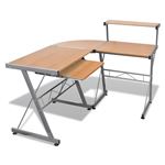 Escritorio vidaXL con soporte para ordenador y bandeja de teclado