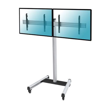 Soporte De Suelo Con Ruedas Kimex 031-1220k2 Para 2 Tv 50""-55"" , Altura 175 Cm