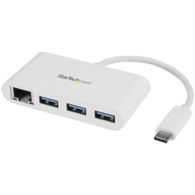 StarTech Concentrador USB 3.0 de 3 Puertos con USB-C y Ethernet Gigabit -  Hub Ladrón de USB Convencional - Blanco - Adaptadores y Tarjetas de Red -  Los mejores precios