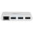StarTech Concentrador USB 3.0 de 3 Puertos con USB-C y Ethernet Gigabit - Hub Ladrón de USB Convencional - Blanco_1