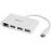 StarTech Concentrador USB 3.0 de 3 Puertos con USB-C y Ethernet Gigabit - Hub Ladrón de USB Convencional - Blanco_2