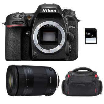Pack Nikon D7500 + Tamron 18-400mm f/3.5-6.3 Di II VC HLD + Bolsa + SD 4Go