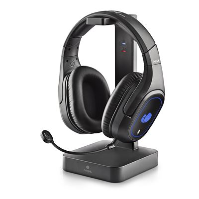 Auriculares Gaming Ngs Ghx 600 Inalámbricos Tecnología 2,4 Ghz, Luces Led Y Base De Carga