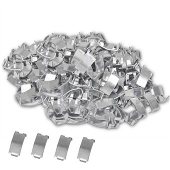 500 clips cola de milano para cable vidaXL, acero galvanizado