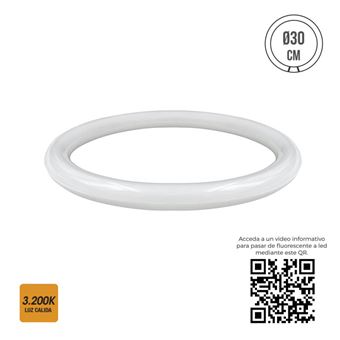 Tubo fluorescente circular LED 18w 1.500lumens 3.200k (equival. 32w) EDM