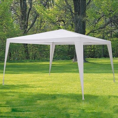 Pérgola Desmontable Blanca, 3x3 Metros