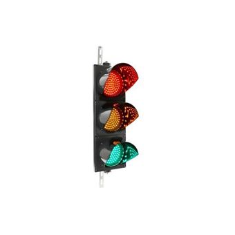 PrimeMatik Sem/áforo para Interior y Exterior IP65 Negro de 2 x 100mm de 12-24V con Luces LED Verde y roja