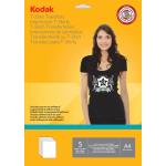 Papel fotográfico Kodak Papel "t-shirt transfer" para imprimir dibujos en las camisetas. 5 hojas para camisetas de color oscuro