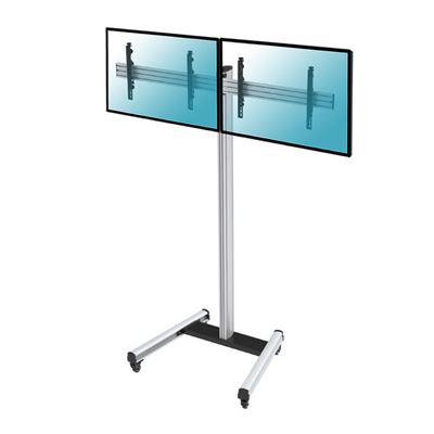 Soporte De Suelo Con Ruedas Kimex 031-1221k2 Para 2 Tv 50""-55"" , Altura 240 Cm