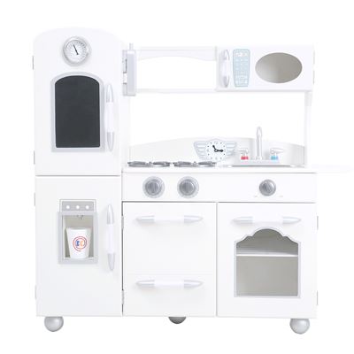 Cocina de juguete grande de madera blanca de Teamson Kids TD-11414W