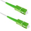 Cable de fibra óptica BeMatik SC/APC a SC/APC monomodo simplex 9/125 de 30 m OS2 blanco