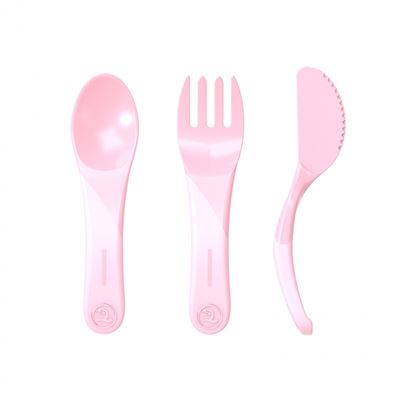 Twistshake Rosa Cubiertos De Aprendizaje Pastel +6M 3 Uds - Imagen 3
