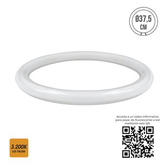 Tubo fluorescente circular LED 20w 1.700lumens 3.200k (equival. 40w) EDM