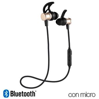 Auriculares Bluetooth De Diadema Klack con Funda PRO Negro/Dorado -  Auriculares por infrarrojos - Los mejores precios