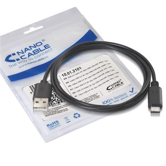 Cable USB 2.0 A a USB-C 3m NANOCABLE 