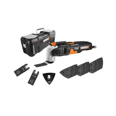 Multiherramienta Sonicrafter 450w f50 worx wx681 velocidad variable sistema hypelock anclaje universal set de 39