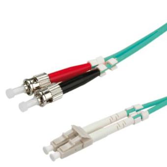 Value Fibre Optic Jumper Cable, 50/125µm, LC/ST, OM3, turquoise 5 m - cables de fibra óptica - 1