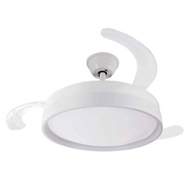 Ventilador De Techo Retráctil Klack Omfsd-2327 Motor Dc Silencioso Luz Led 70w Y Mando A Distancia