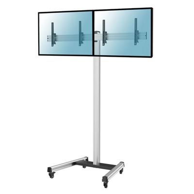 Soporte De Suelo Con Ruedas Kimex 031-1223k2 Para 2 Tv 50""-55"" , Altura 240 Cm, Función Inclinable