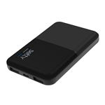 Powerbank de 5000mAh con 2xUSB de 2 A con formato compacto de Setty - Negra