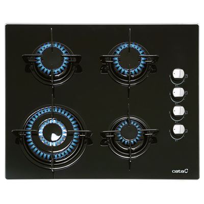 Placa De Gas Cata Cib 6031 Bk 4 Fuegos 60cm 7500w Negro