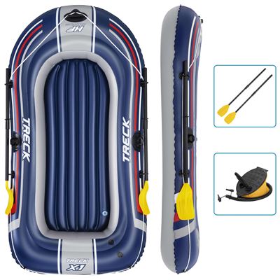 Barca Inflable Bestway Hydro-force Con Remos Y Bomba Azul 13,83kg