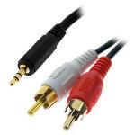 Cable 3go Audio Jack 3,5 M / 2xrca M 2m