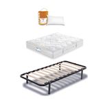 Pack Colchon Habana 135x200 somier de laminas almohada lider flex muelle
