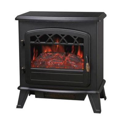 Chimenea eléctrica Ecogest ECO-CHI 522 con fuego simulado, potencia 1850 W, con estructura de Aluminio y puertas de cristal