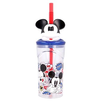 Botella agua pajita Mickey Mouse