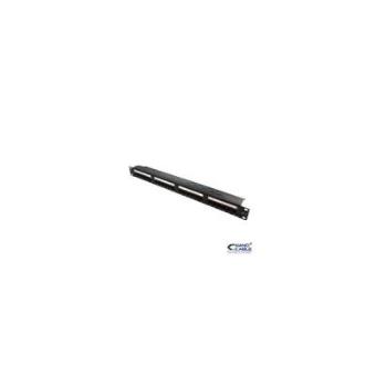 Panel de Parcheo de 24 Puertos Rj45 Cat.6 Utp, 19 1u Dual Idc, Negro
