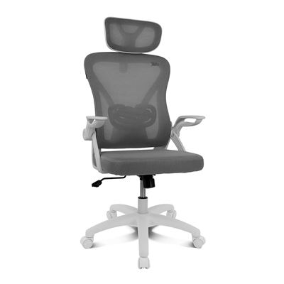 Silla Gaming Drift Gaming Drair35 – Reclinable 90-120°, Reposacabezas Y Reposabrazos Abatibles, Soporta Hasta 120 Kg, Gris-blanco