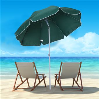 Sombrilla de playa Outsunny verde cm metal poliéster - Decoración de exterior - Los mejores precios | Fnac