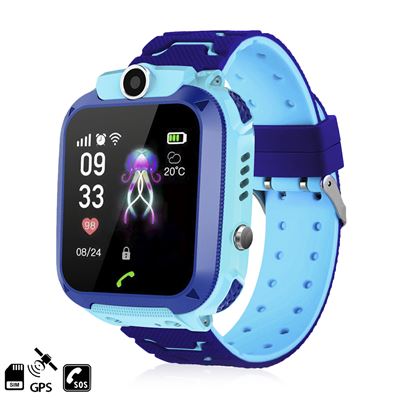 Smartwatch Dam Lbs Especial Para Niños Función De Rastreo Llamadas Sos Azul