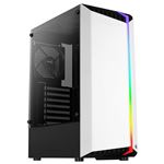 Caja Gaming ATX RGB Aerocool BIONICV1 Blanco, Cristal Templado, Ventilador 120mm