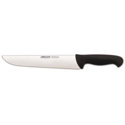 Cuchillo De Carnicero Arcos Colour - Prof 291825 De Acero Inoxidable Y Mango Ergonómico - Negro