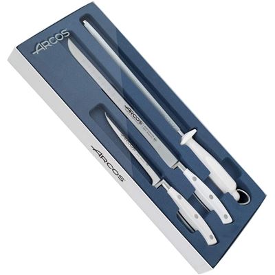 Set Jamonero 3 Pzas. Arcos Riviera Blanc Blanco