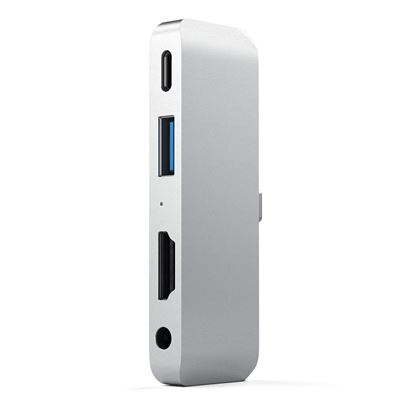 Hub Usb-c A Hdmi 4k / Usb 3.0 / Tipo-c / Jack 3.5mm Satechi - Plata