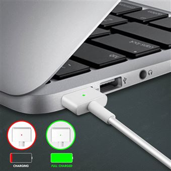 Cargador Macbook Magsafe 2 Carga rápida magnética 45W Indicador LED -  Blanco - Spain