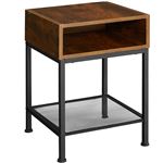 Mesilla de noche Harlow 40,5x40,5x52,5cm madera industrial oscura