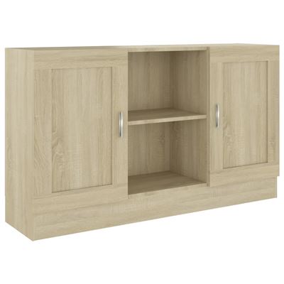 Aparador vidaXL aglomerado color roble Sonoma 120x30,5x70 cm
