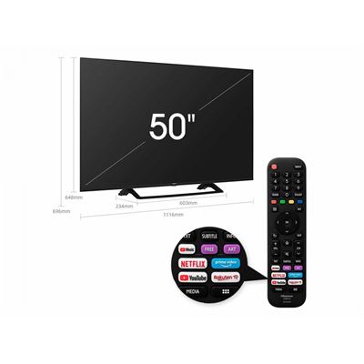 Television 50"" Hisense 50A7300F 4K Uhd Hdr Smart Tv Ia