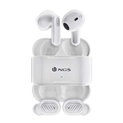 Auriculares Ngs Artica Duo White 30 Hrs Autonomía Control Táctil. Bluetooth Y Tws. 2 Pares