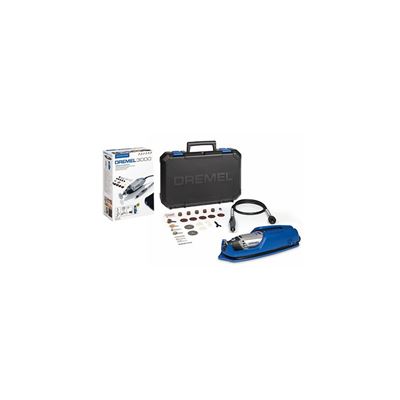 Dremel 3000 Multiherramienta 130 w kit con eje flexible y 25 accesorios velocidad variable 10.00033.000 rpm para tallar 3000125