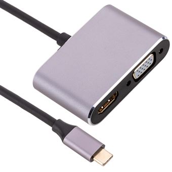 Conversor BeMatik de USB 3.1 tipo C a VGA y HDMI